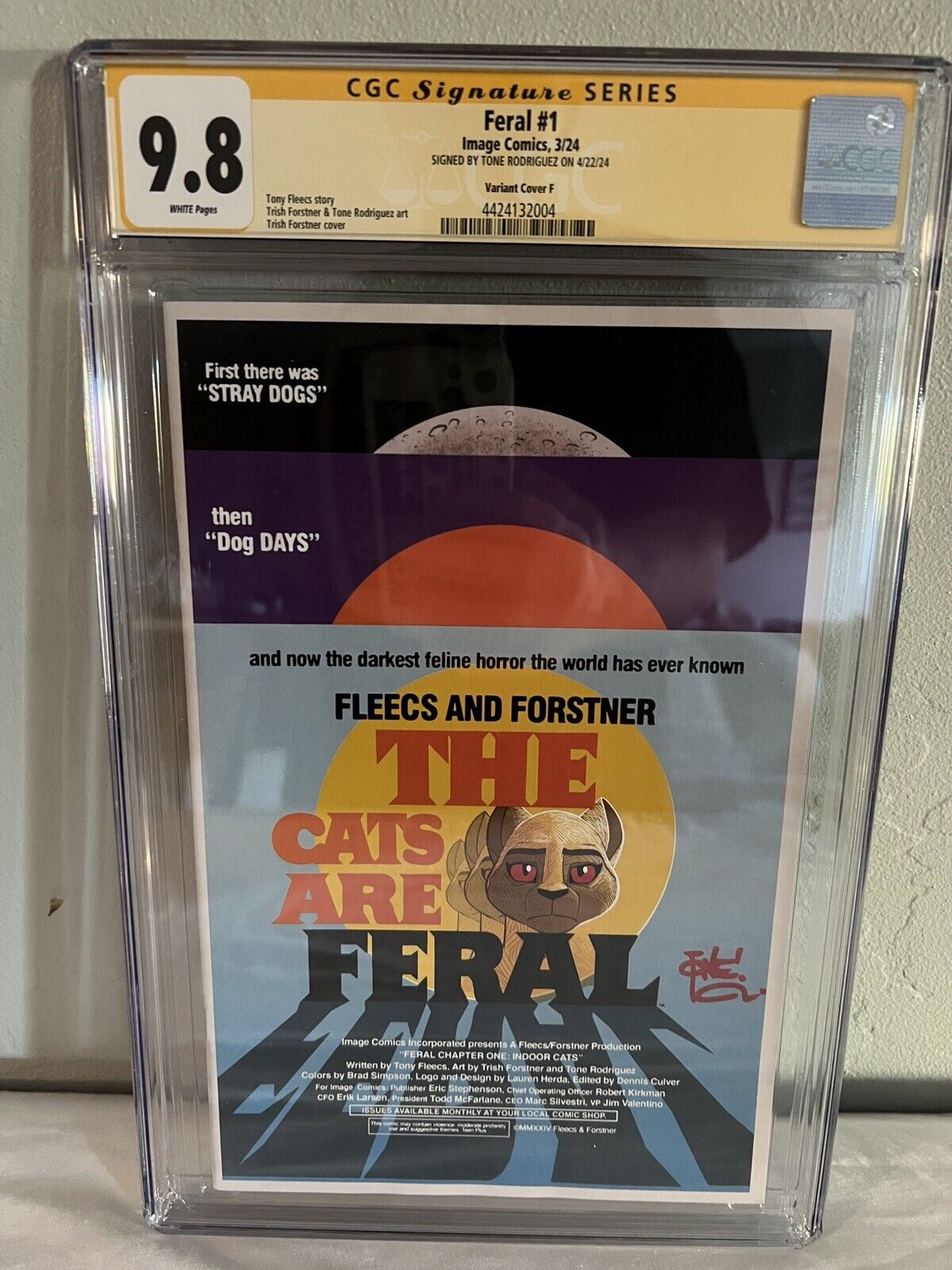 FERAL #1 1:50 9.8 CGC SIGNED DAY OF THE DEAD HOMAGE VARIANT COVER