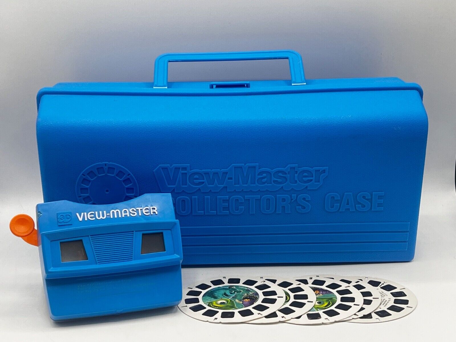 VTG Rare View-Master Blue Model G 3D Viewer, 5 Reels & Collector's Case, Tested