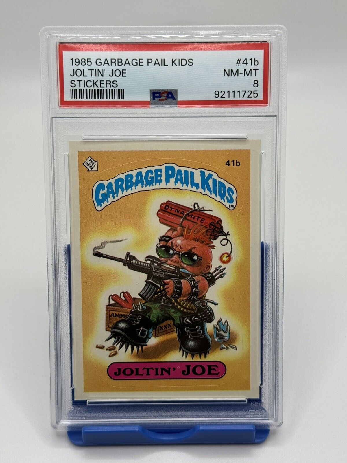 1985 Garbage Pail Kids Stickers #41b Joltin' Joe OS Series 1 PSA 8 NM-MT Matte