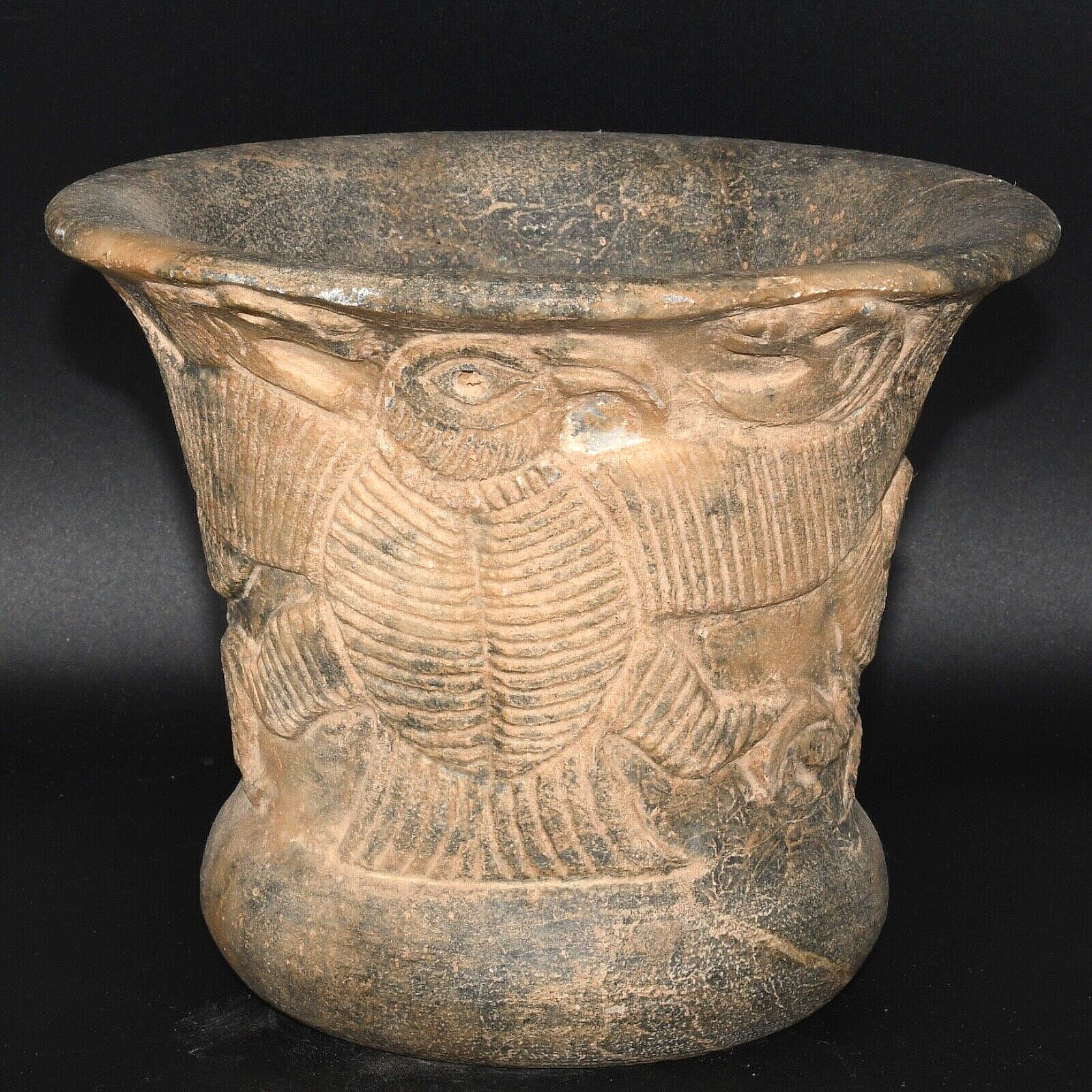 Intact Ancient Near Eastern Jiroft Civilization Stone Jar Circa 3rd Century BC