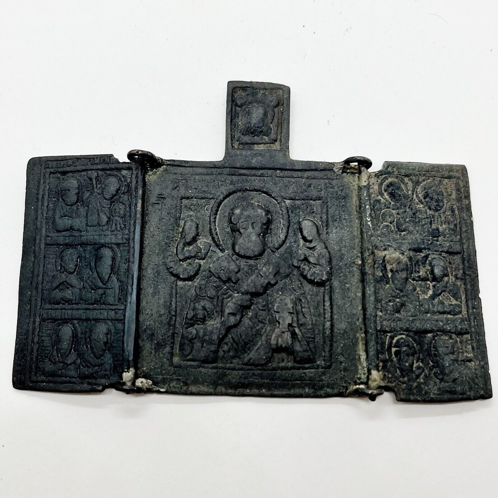 Authentic Late Or Post Medieval Russian Orthodox Icon Relic — Ca 1500-1700’s D