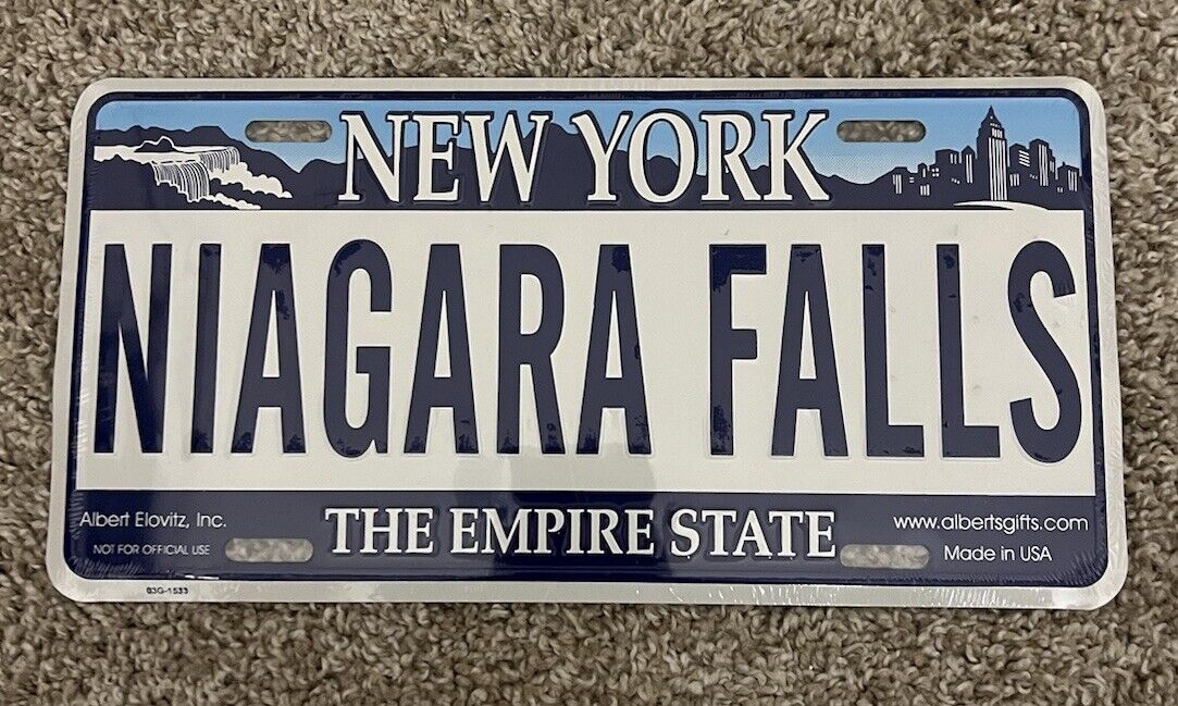 Niagara Falls New York Metal License Plate