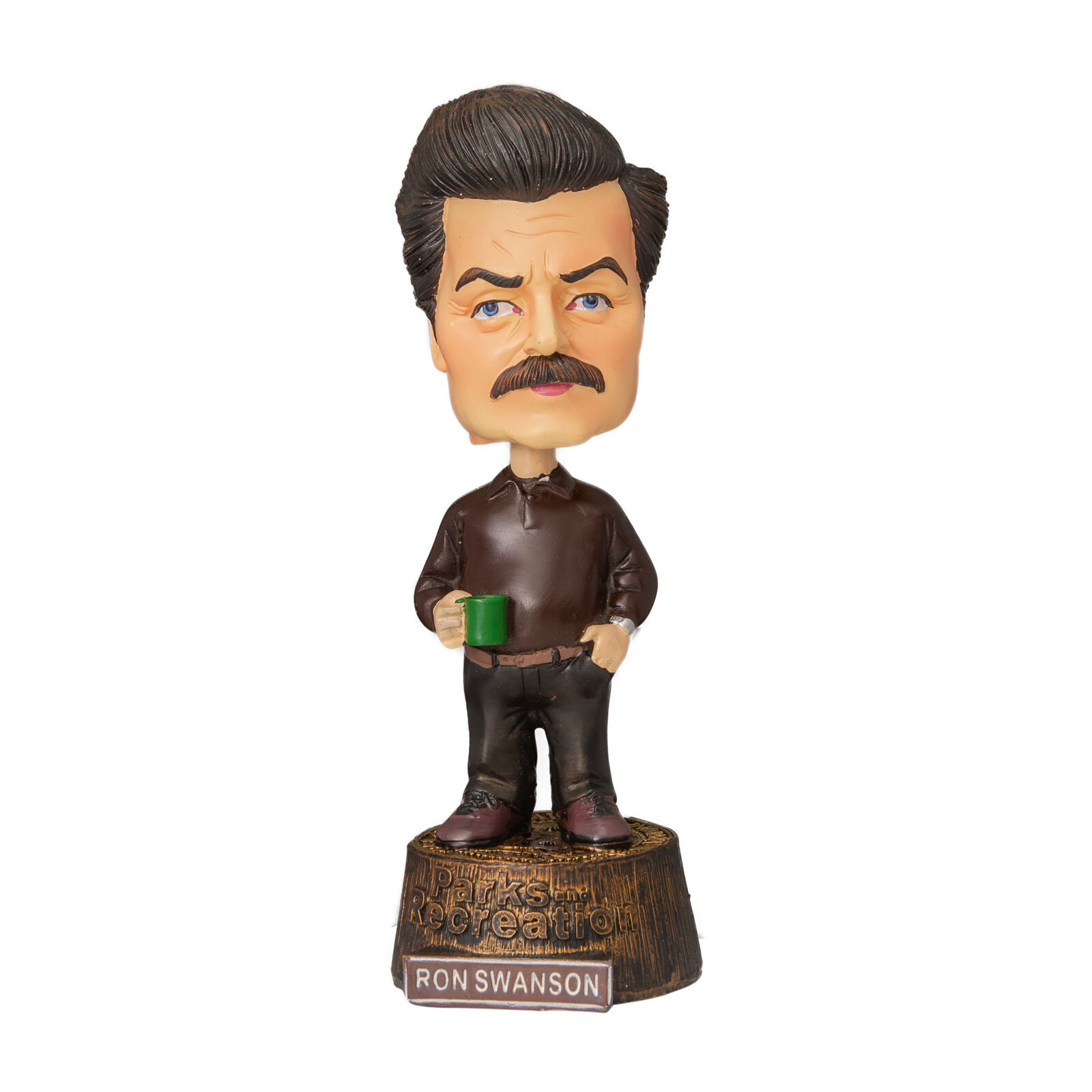Parks and Recreation TV Ron Swanson Collectible Bobble Head Bobblehead Figurine