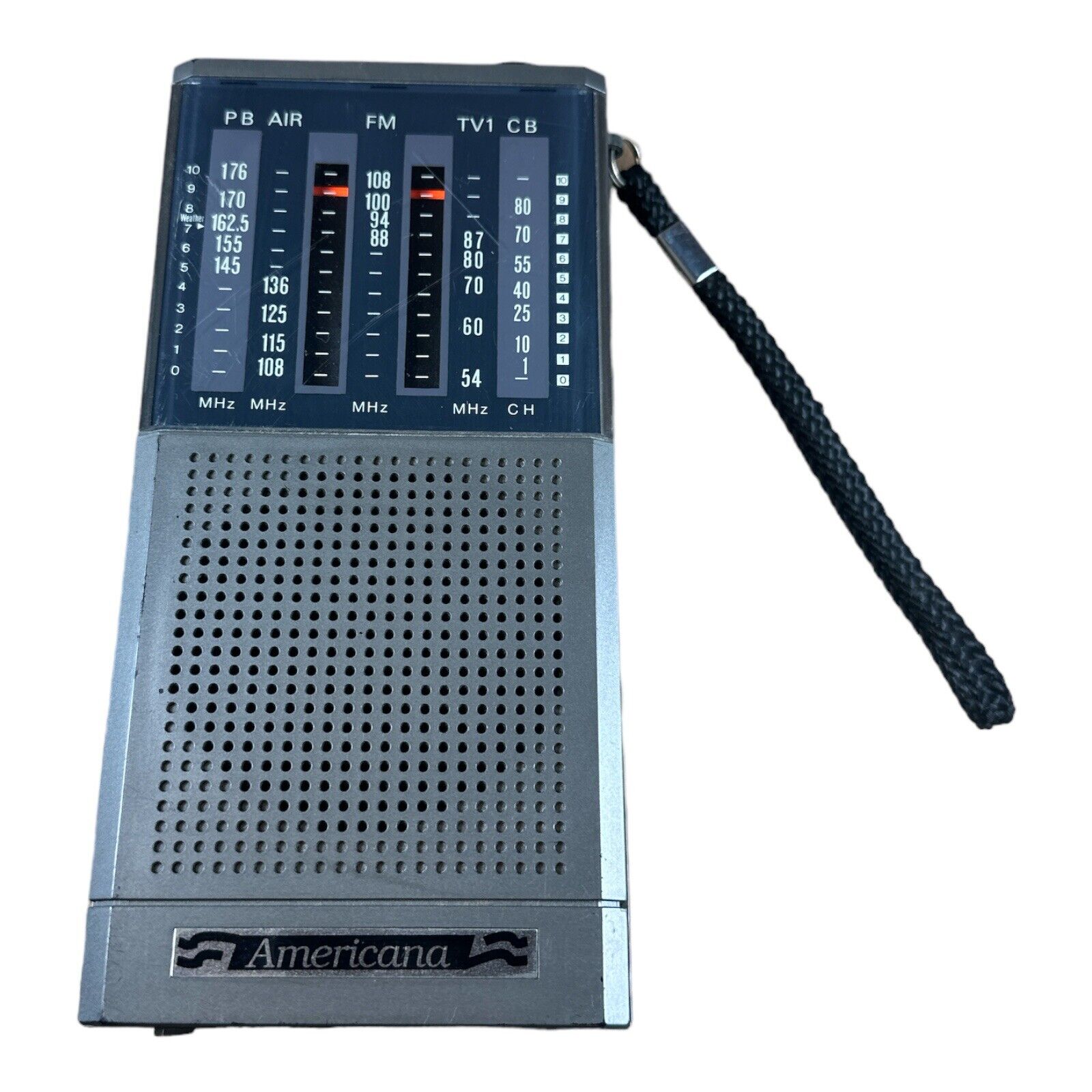 Vintage Americana AIR-PB-WB-TVI-FM-CB Portable Transistor Radio Tested & Working