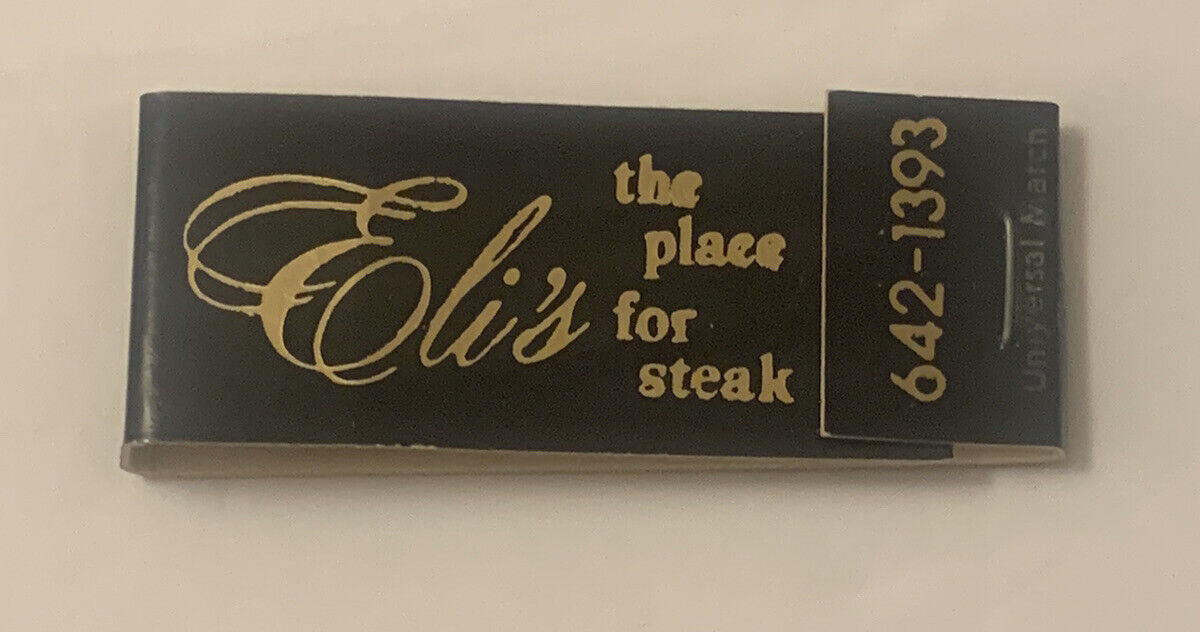 Vintage Eli’s Matchbook Restaurant Matches Ad Souvenir Unstruck Steak Chicago