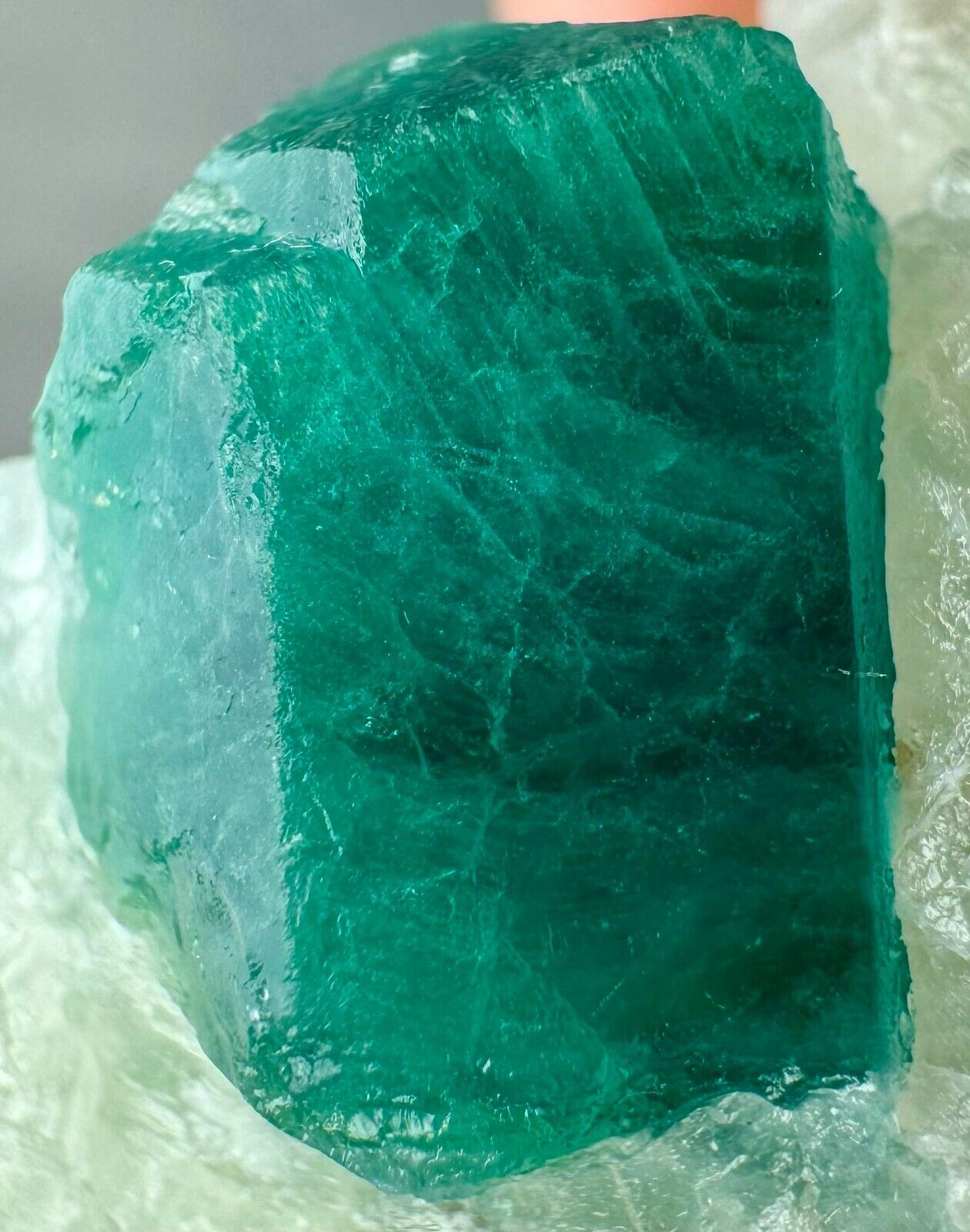 187 Carat Full Terminated Top Green Sodalite Fluorescent Crystal On Matrix @AFG