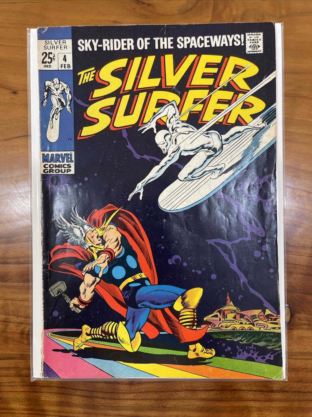 SILVER SURFER #4 1968 Stan Lee & John Buscema, Scarce KEY Issue, THOR