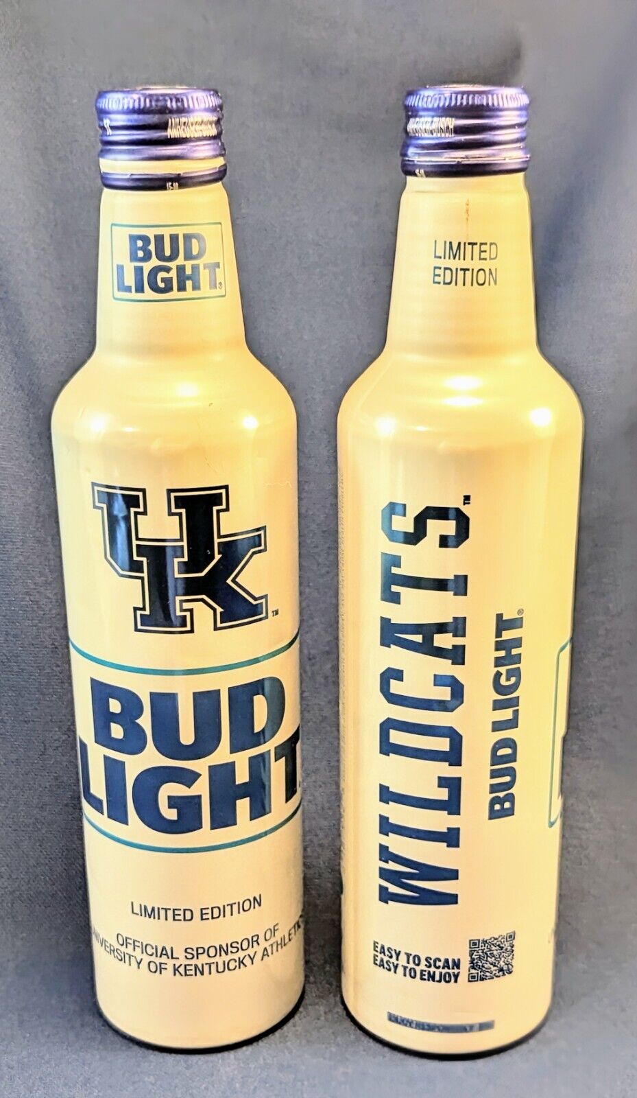 2023 LIMITED ED Bud Light NCAA UK WILDCATS Beer Bottle Aluminum Collectible HTF