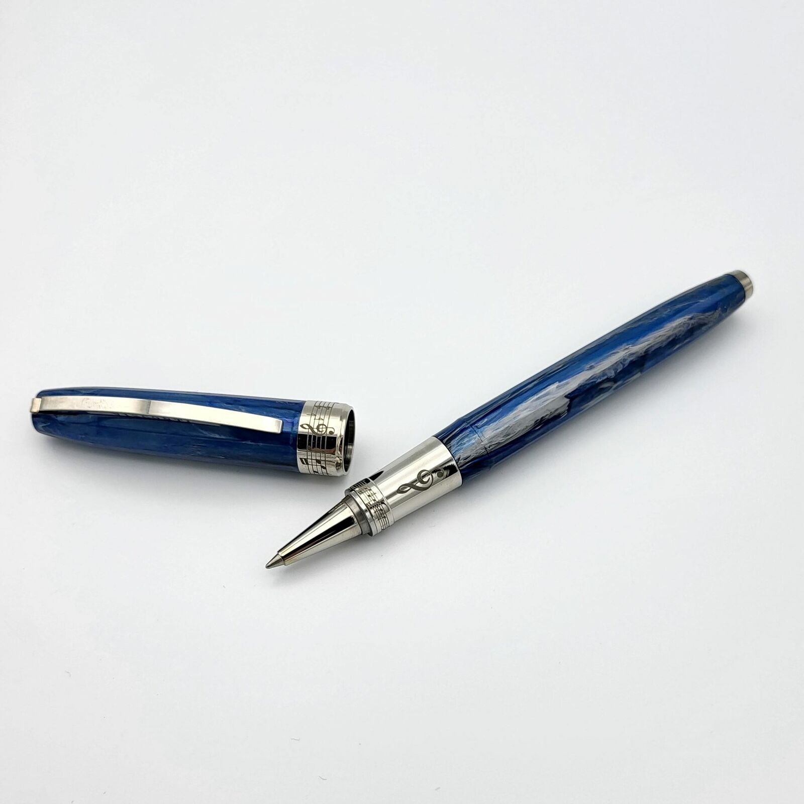 Visconti Hall of Music Marble Blue Roller Ball -  Rare Collector\'s Item