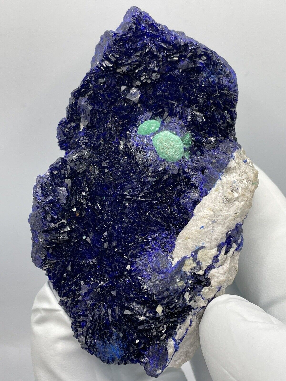 192g Rare Aesthetic Azurite With Botryoidal Malachite From Milpillas Mine Mexico