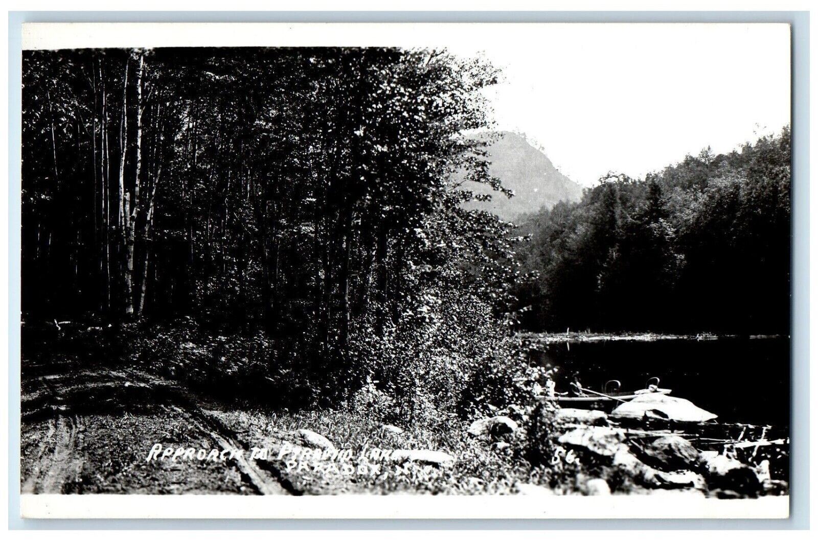 c1940's Pyramid Lake Fishing Paradox New York NY RPPC Unposted Photo Postcard