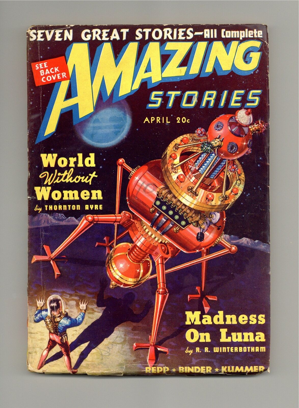 Amazing Stories Pulp Apr 1939 Vol. 13 #4 VG+ 4.5