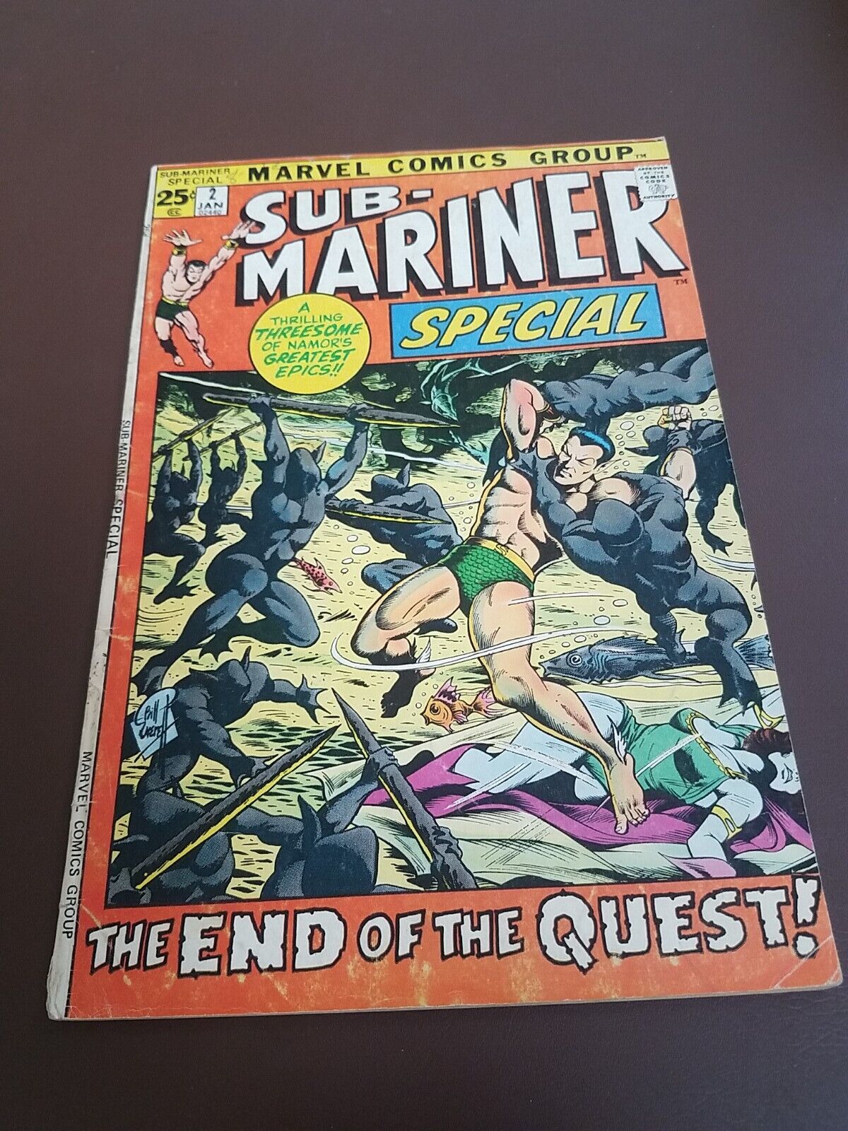 Sub-Mariner Special Annual #2 Marvel Comics 1972 3.5 VG-