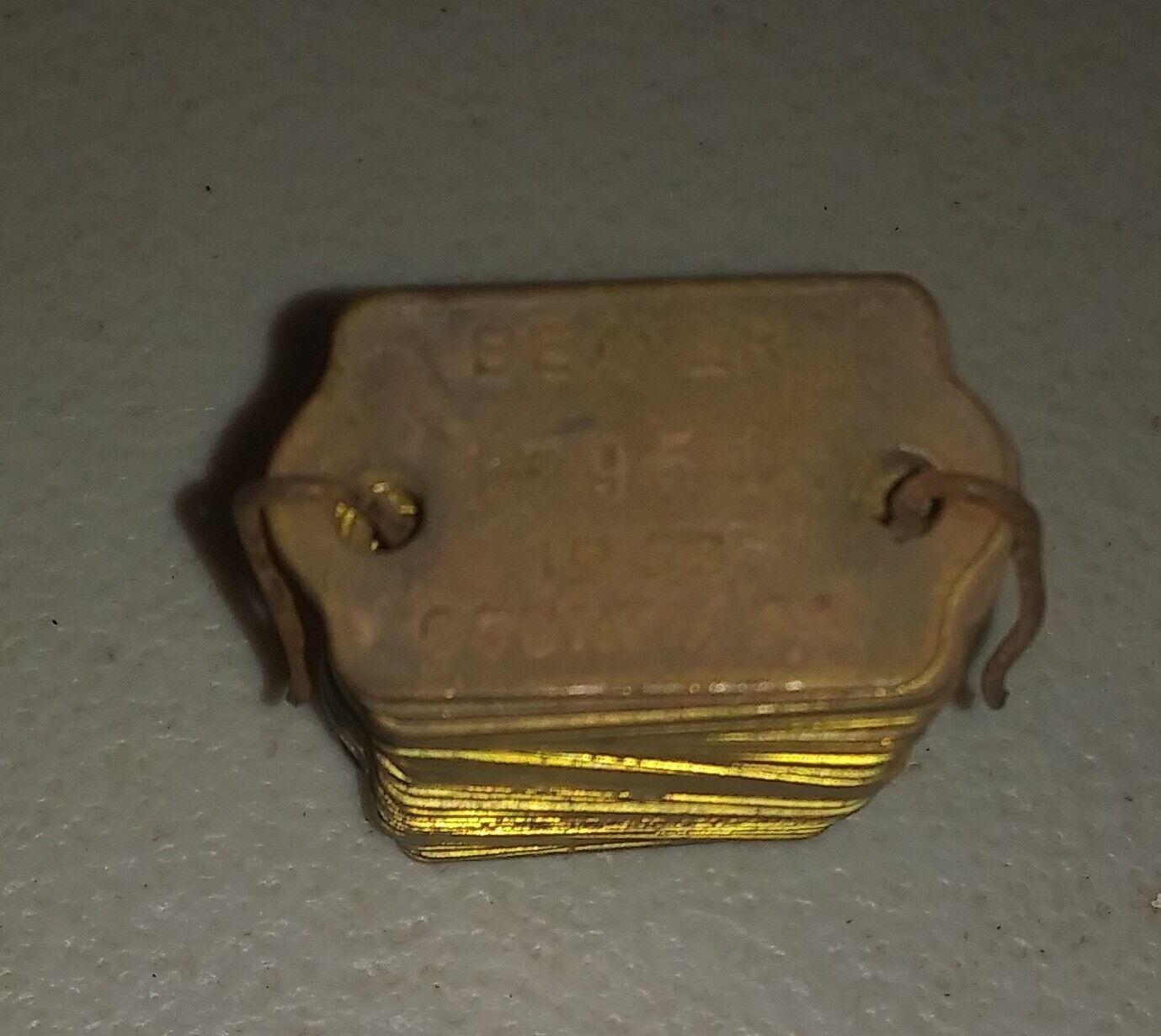 Vintage Brass 1968 Beaver County, Pa Dog Tag Kennel License full Brick ( Rare )