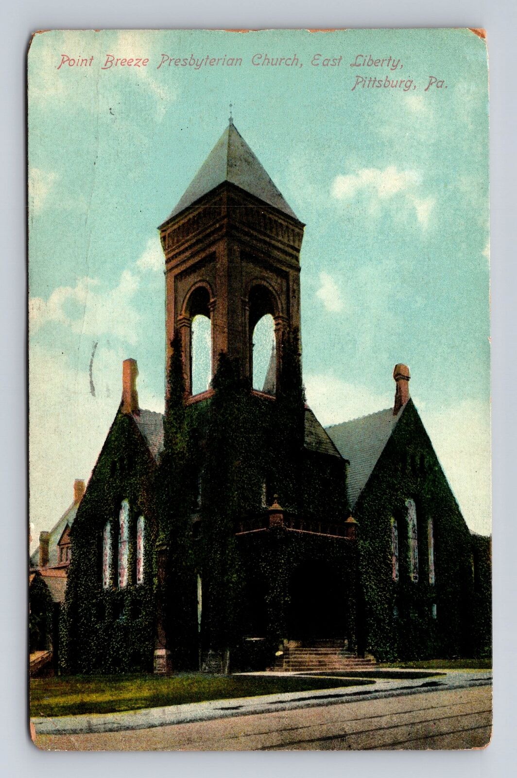 Pittsburg PA-Pennsylvania, Point Breeze Church, Vintage Souvenir c1910 Postcard