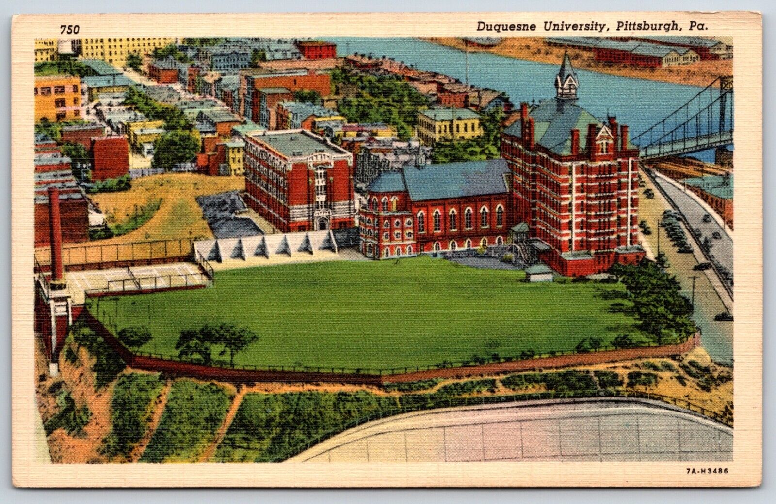 Postcard Duquesne University, Pittsburgh Pennsylvania Unposted