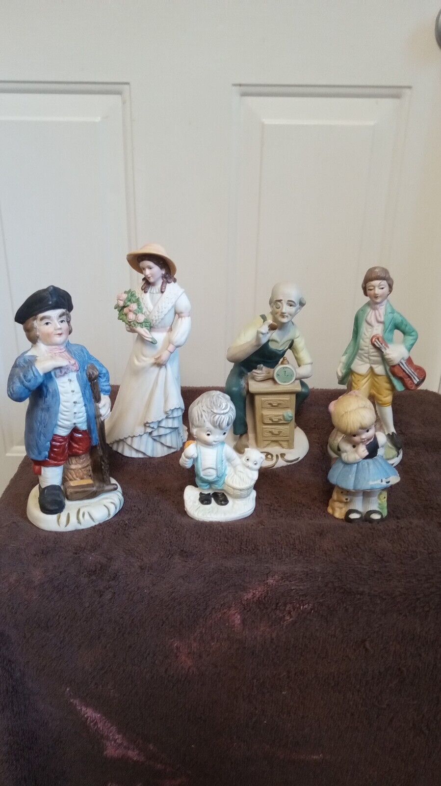 lot of 6 antique bisque Figurines Amazing Find Great Shape