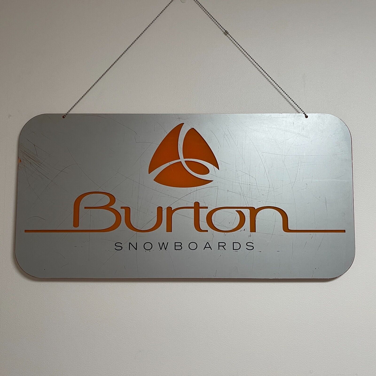 Vintage Burton Snowboards Authorized Dealer Wall Door Sign Store Dsplay Shop