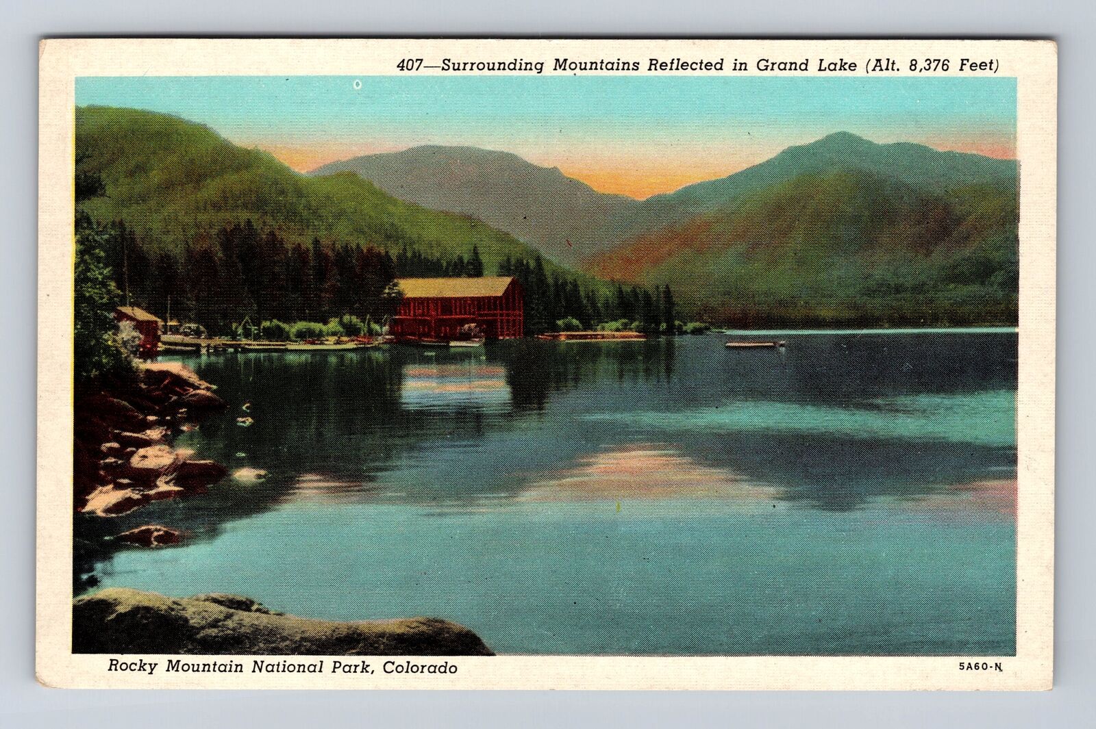 Rocky Mountain National Park, Surrounding Mountains Series #407 Vintage Postcard