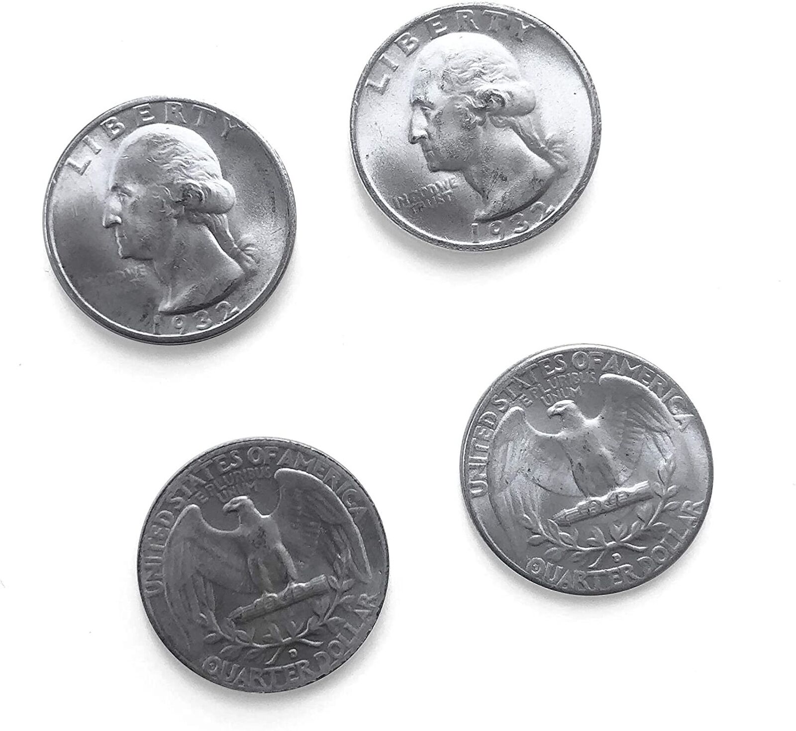 Canailles 2-Pack Double-Sided Quarters, 1 Double-Sided Heads Coin and 1 Doubl...