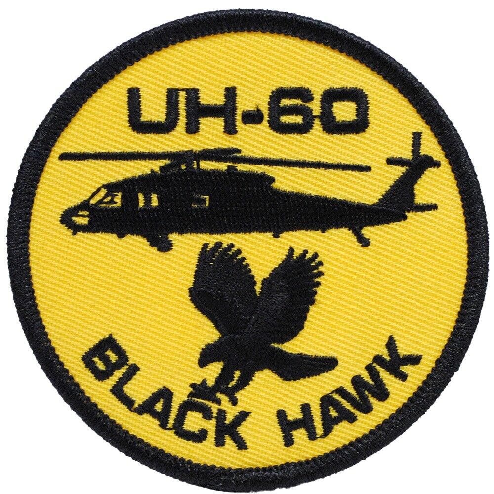 HELICOPTER UH-60 BLACK HAWK Embroidered Shoulder Patch 3\