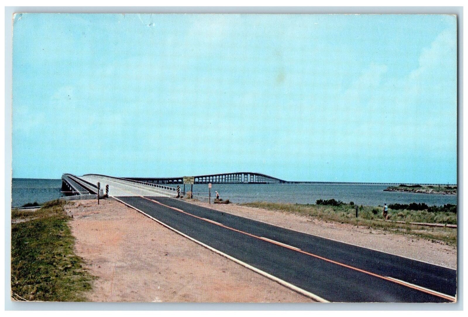 1973 The Outer Banks Herbert Bonner Bridge Of North Carolina NC Posted Postcard