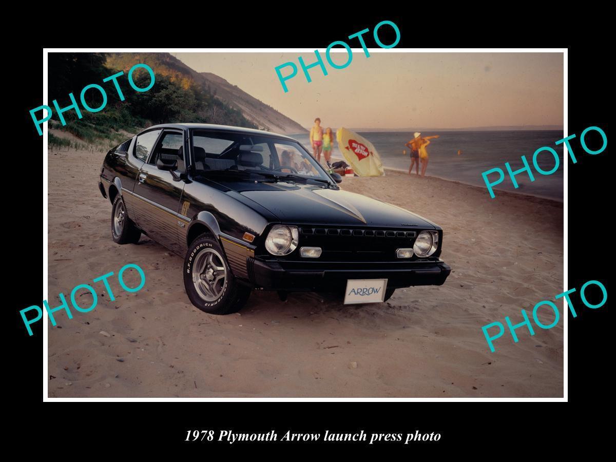 OLD 8x6 HISTORIC PHOTO OF 1978 PLYMOUTH ARROW MODEL LAUNCH PRESS PHOTO