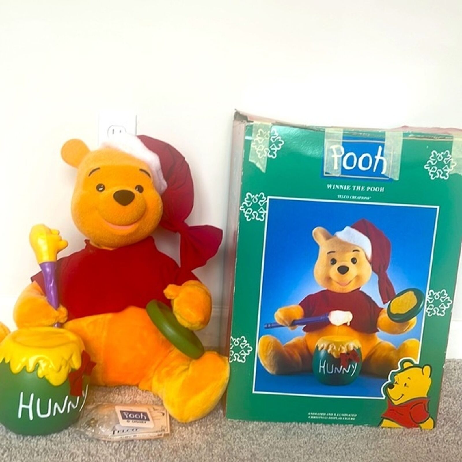 Vintage 1998 Animated Winnie The Pooh Christmas New In Box