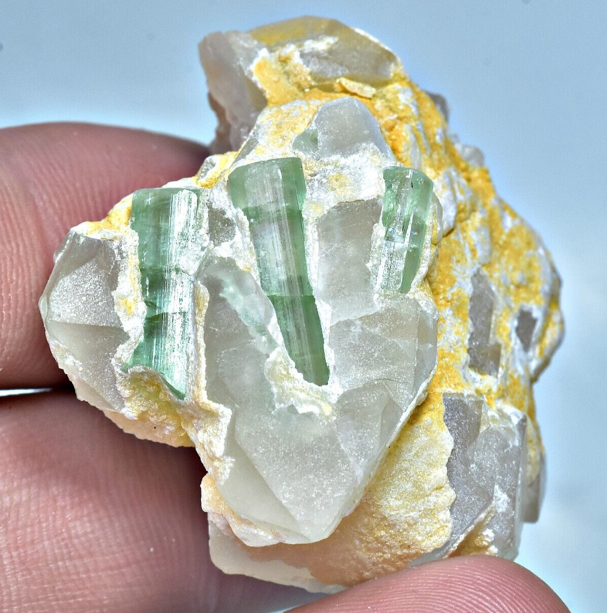 145 CT Top Quality Amazing Tourmaline Crystals On Quartz From Kunar Afghanistan