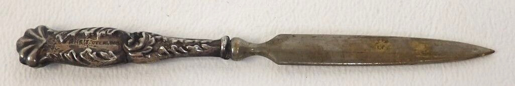 Antique RH&H Sterling Silver Repousse Letter Opener