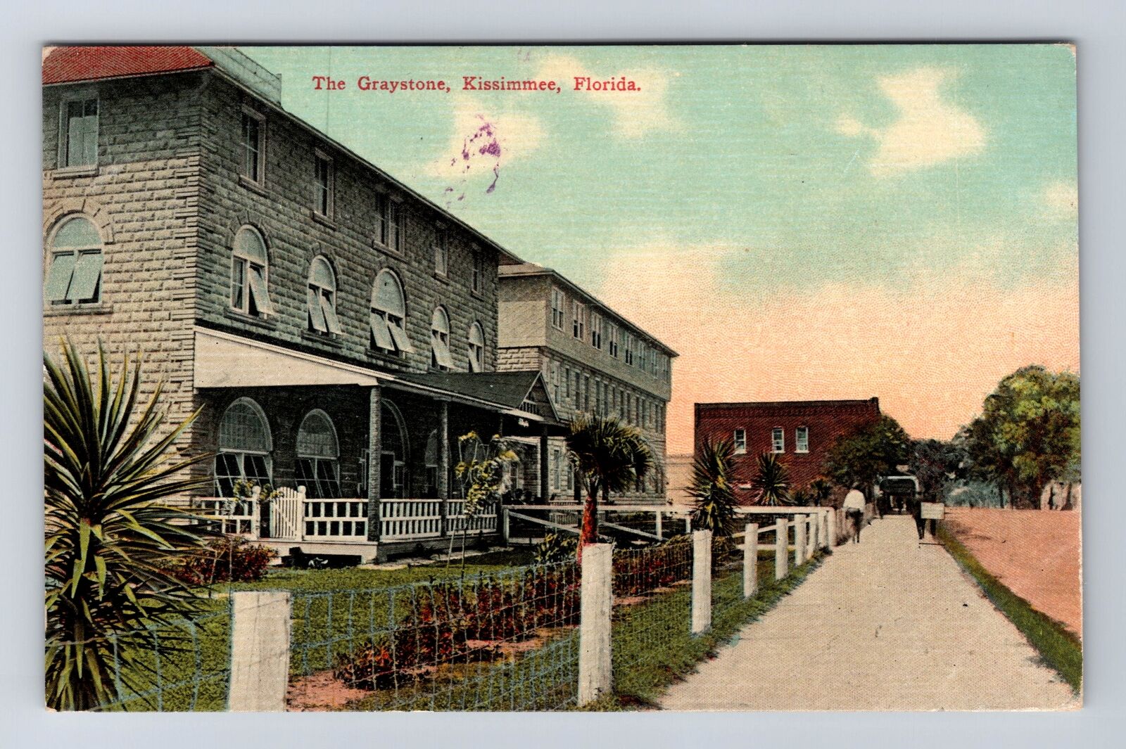Kissimmee FL-Florida, The Graystone, Antique, Souvenir, Vintage c1918 Postcard