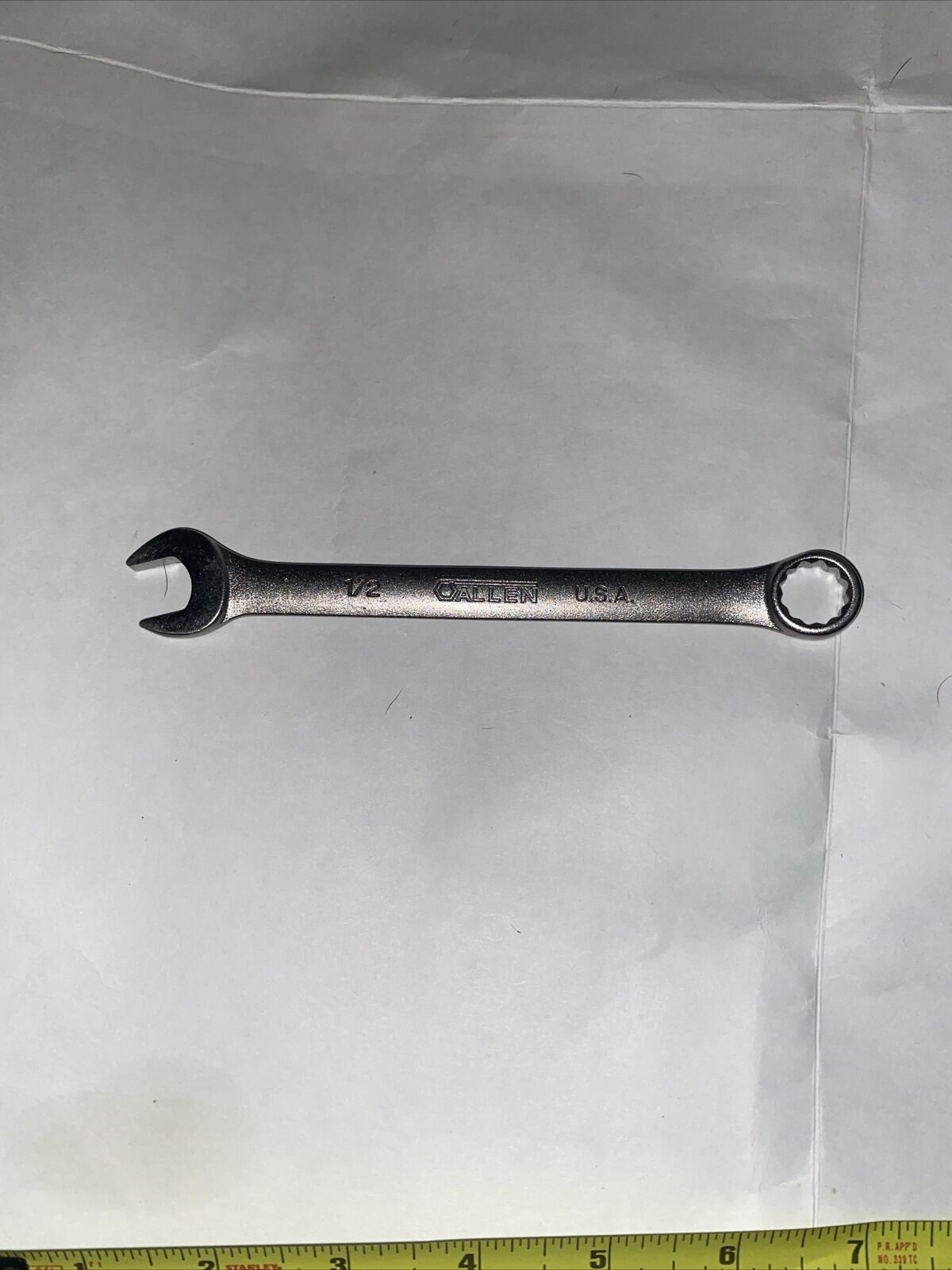 Vintage O Allen  Tools 1/2” Combination Wrench Made In USA Model No.20210 Rare