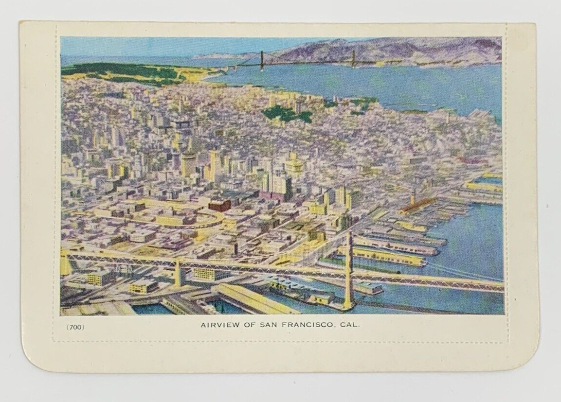Airview of San Francisco California Folding Letter Postcard Folkard 1929