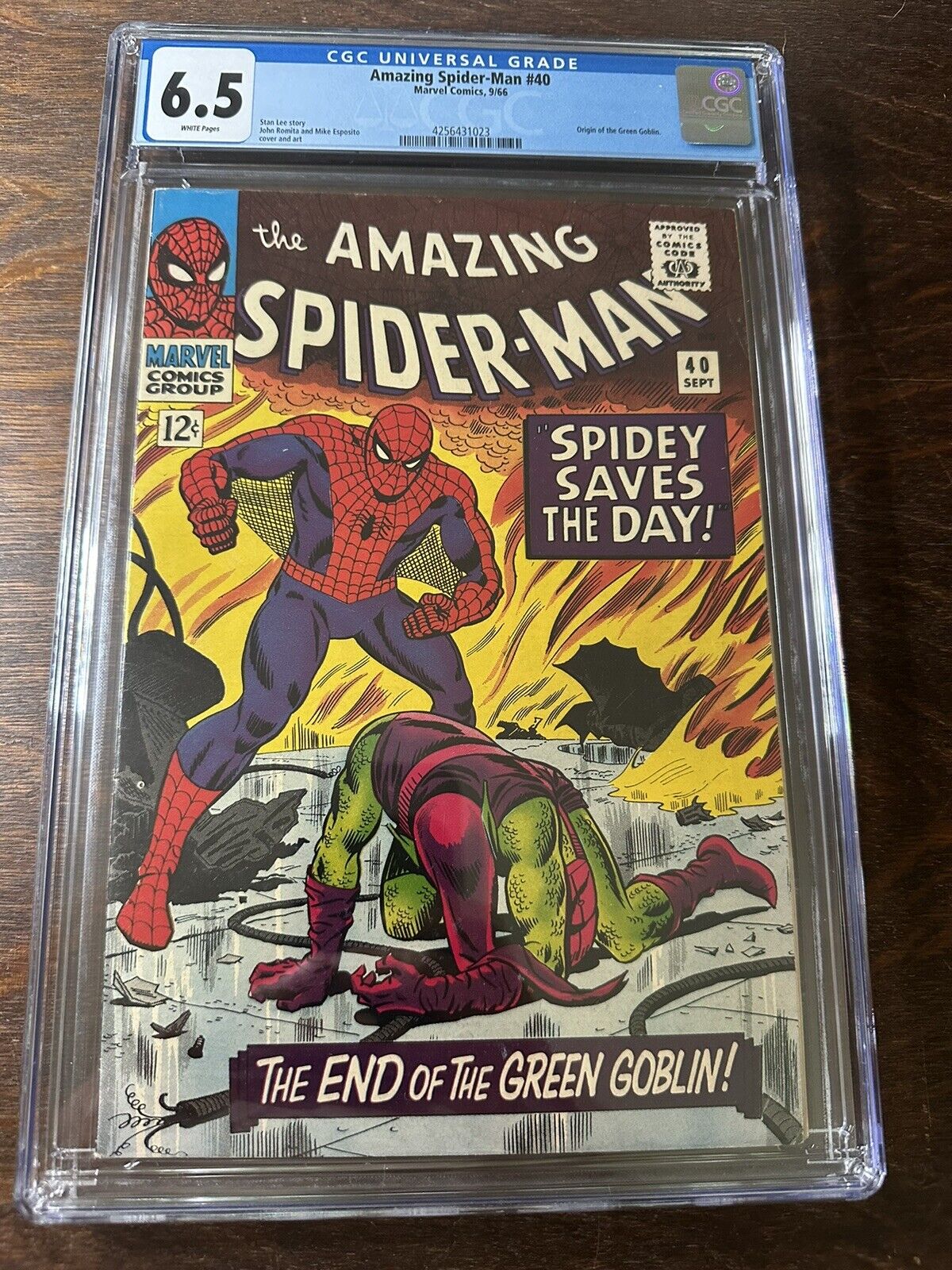 Amazing Spider-Man # 40 CGC 6.5 White Pages Marvel 9/66