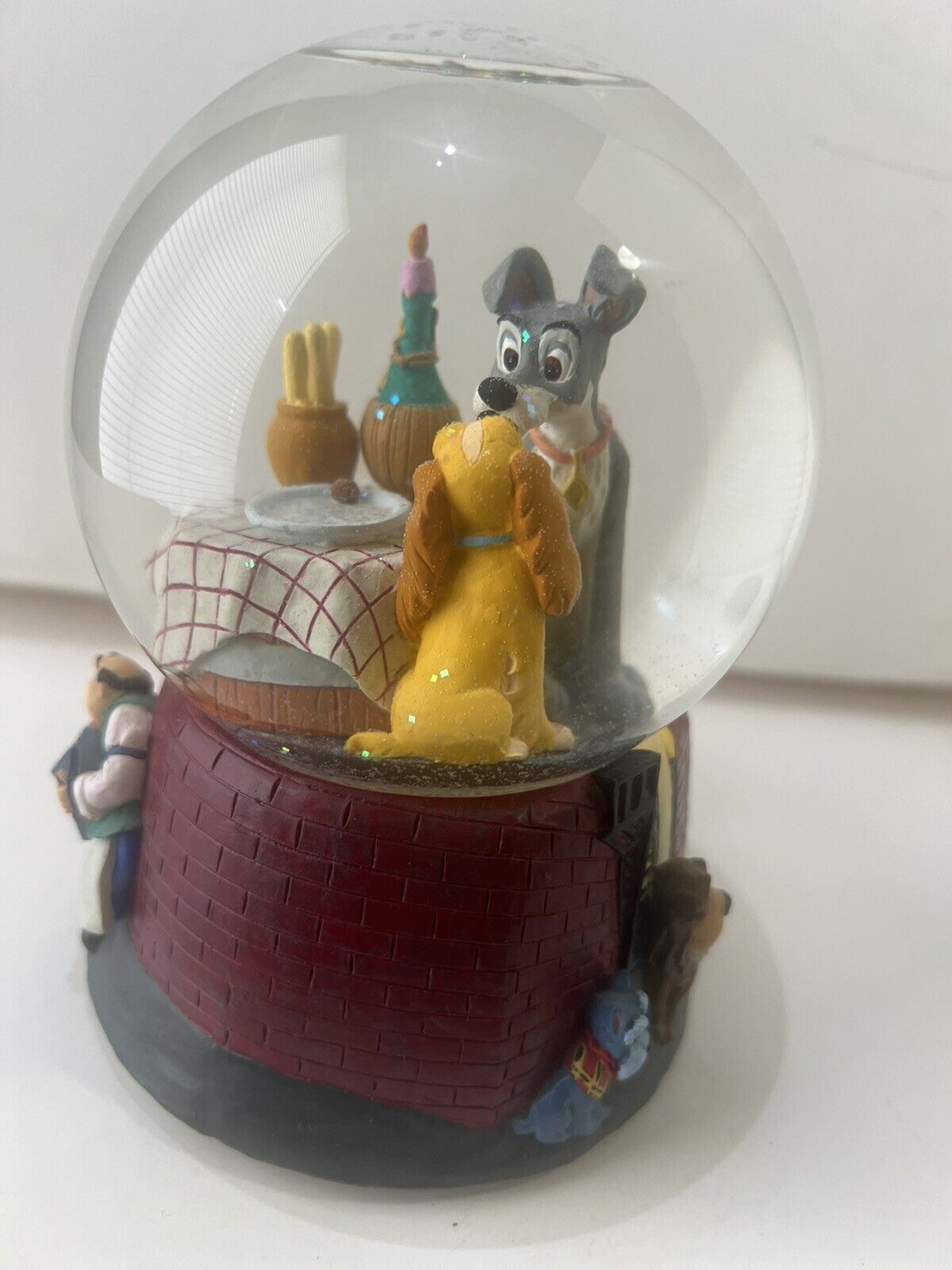 Vintage Disney Musical Snow Globe Bella Notte Musical Lady And The Tramp