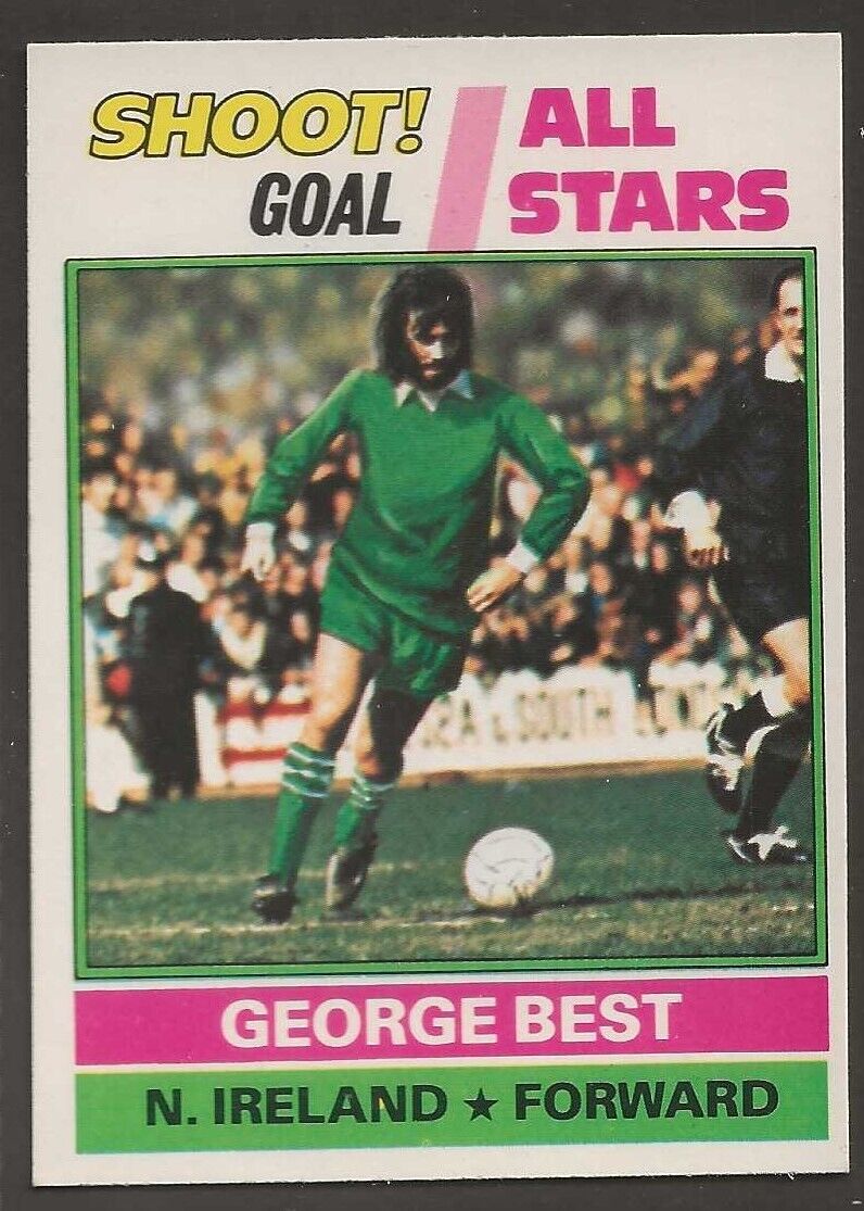 TOPPS-FOOTBALL (RED BACK 1977)-#243- FULHAM - GEORGE BEST