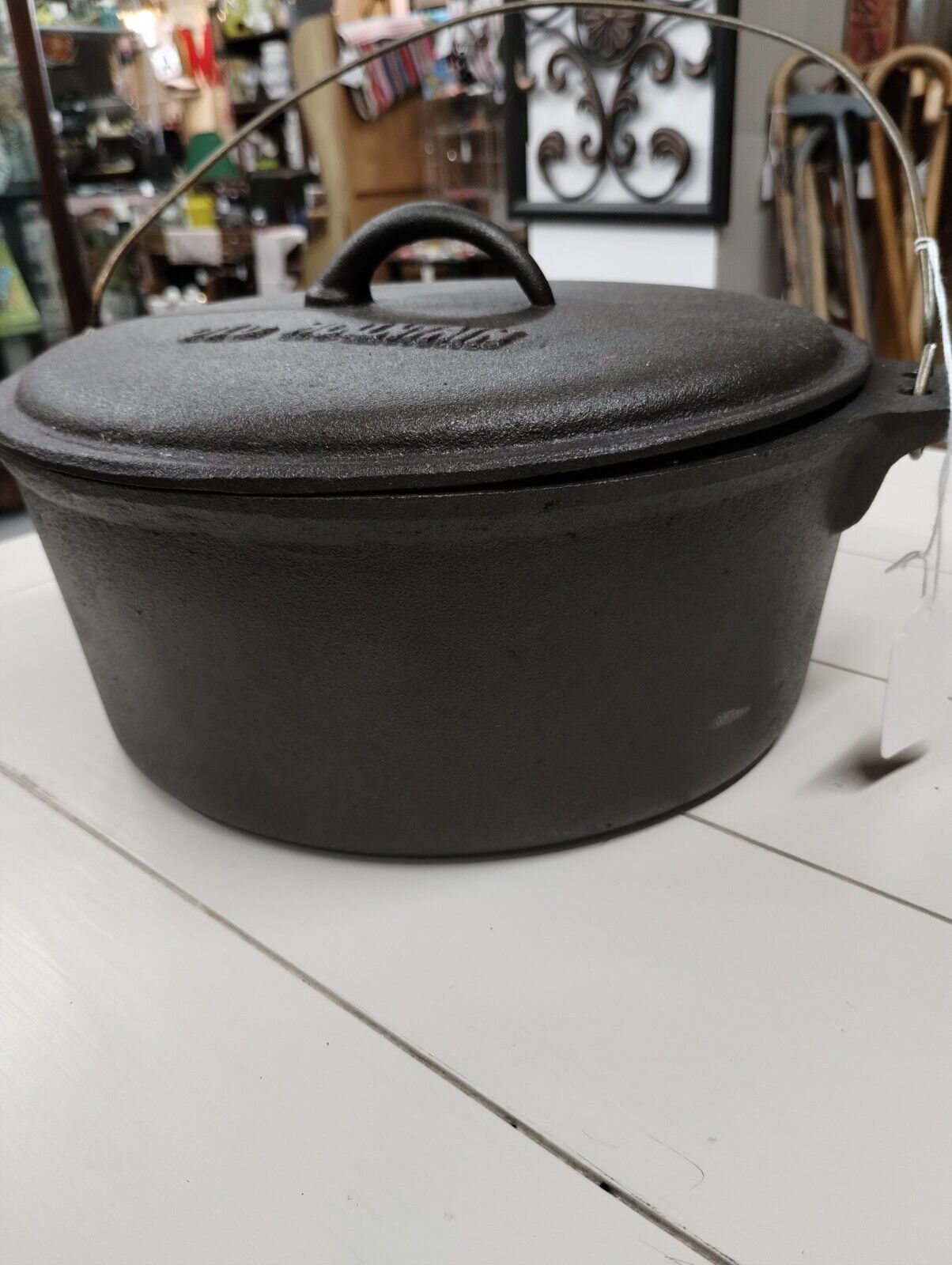 Old Mountain Cast Iron Dutch Oven Roaster Pan #10 With Lid & Handle Custom...
