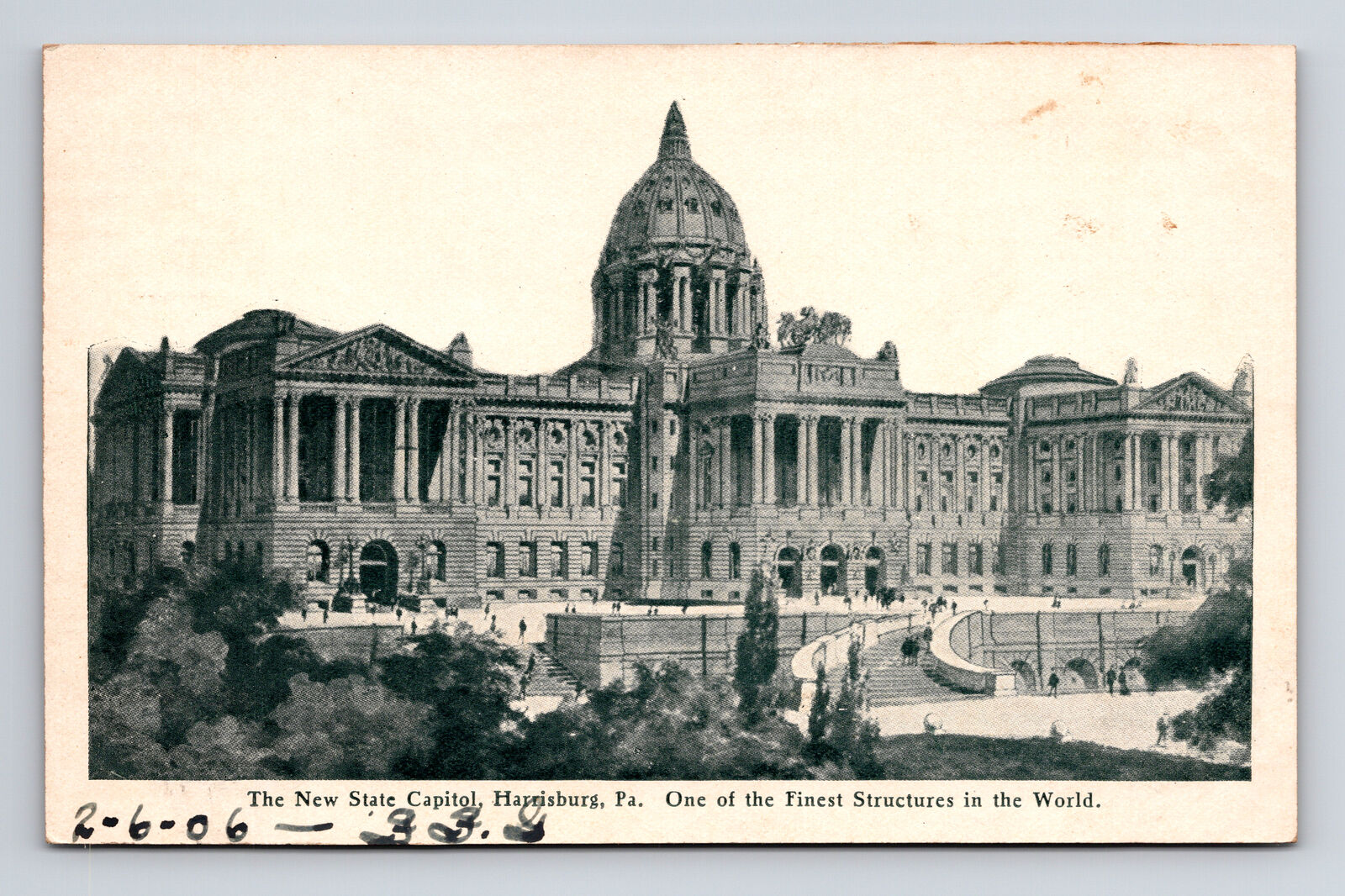 UDB Postcard Harrisburg PA Pennsylvania New State Capitol