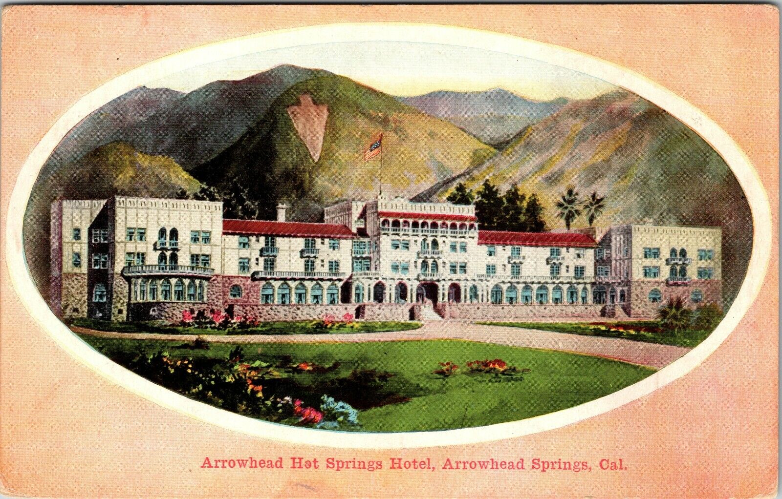 Arrowhead Springs California Arrowhead Hot Springs Hotel Antique Postcard 