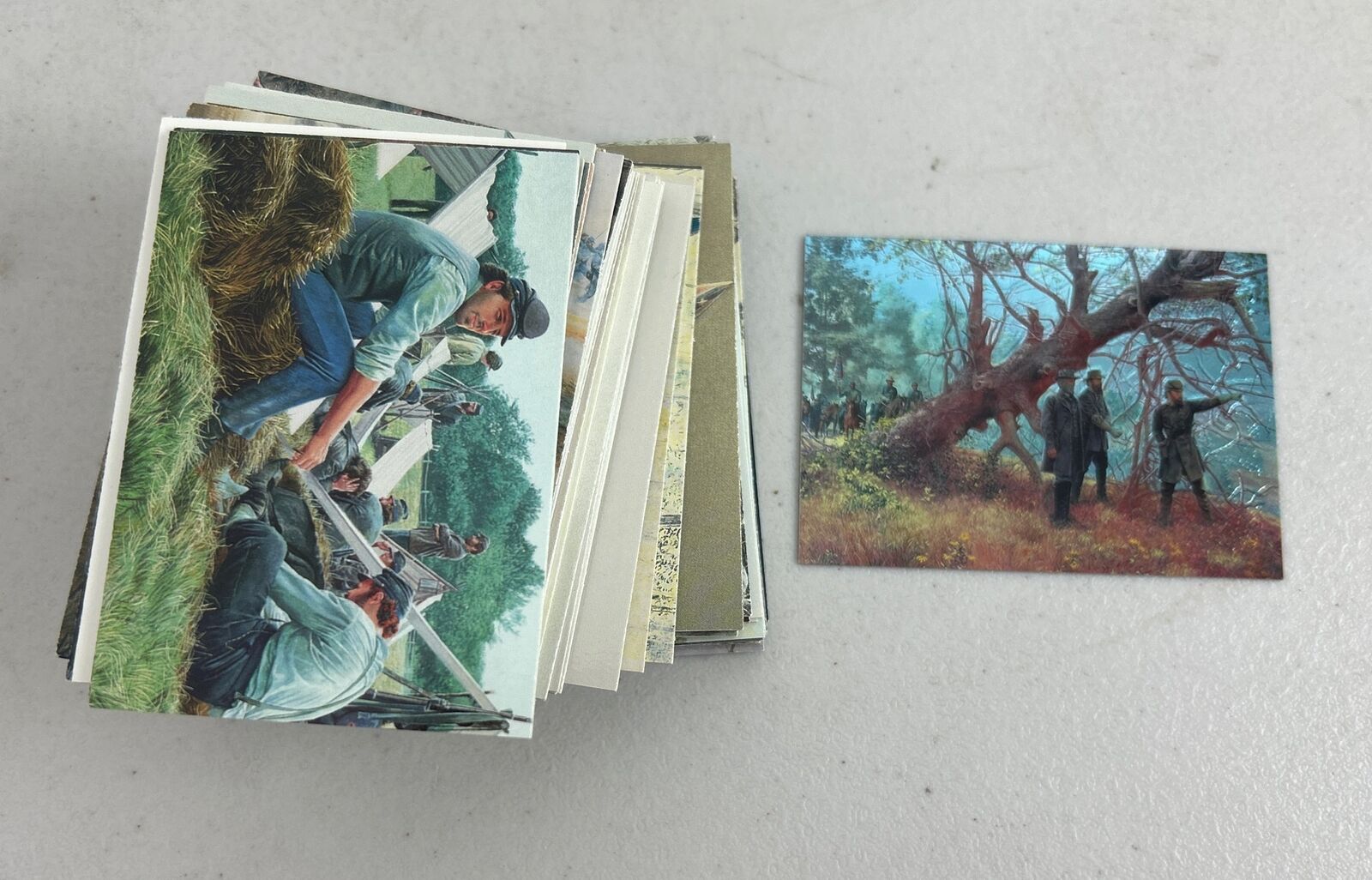 MORT KUNSTLER BLUE AND THE GRAY CIVIL WAR ART SET OF 72 NON-SPORT TRADING CARDS