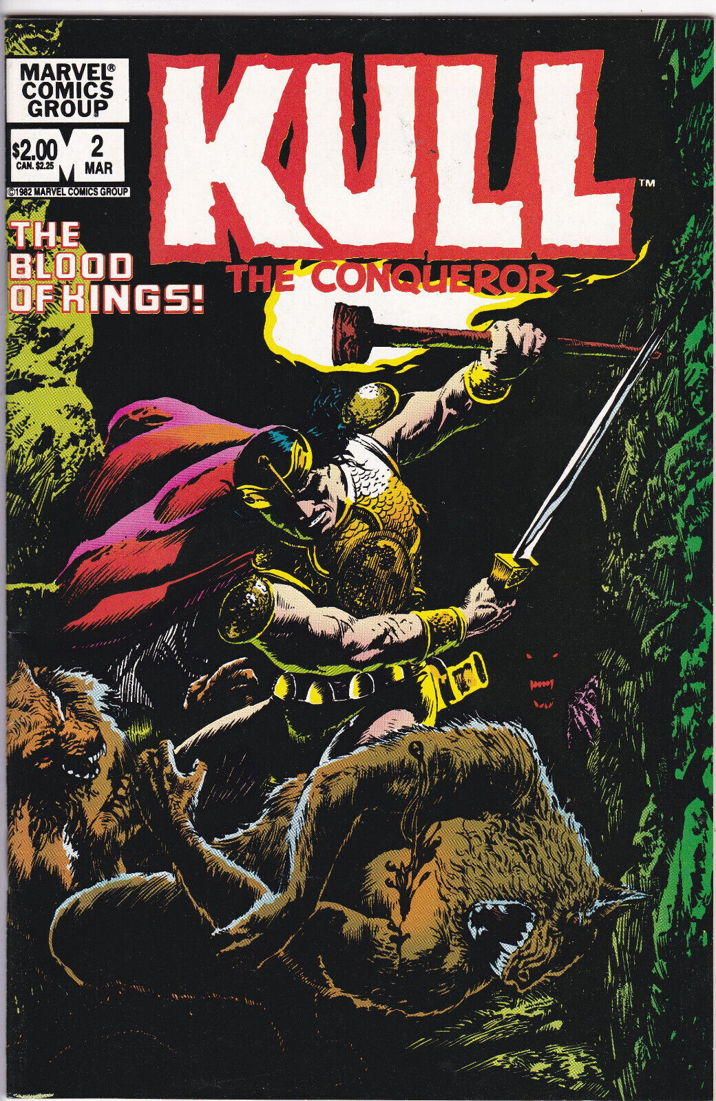 Kull the Conqueror #2 Vol. 2 (1982-1983) Marvel Comics, High Grade