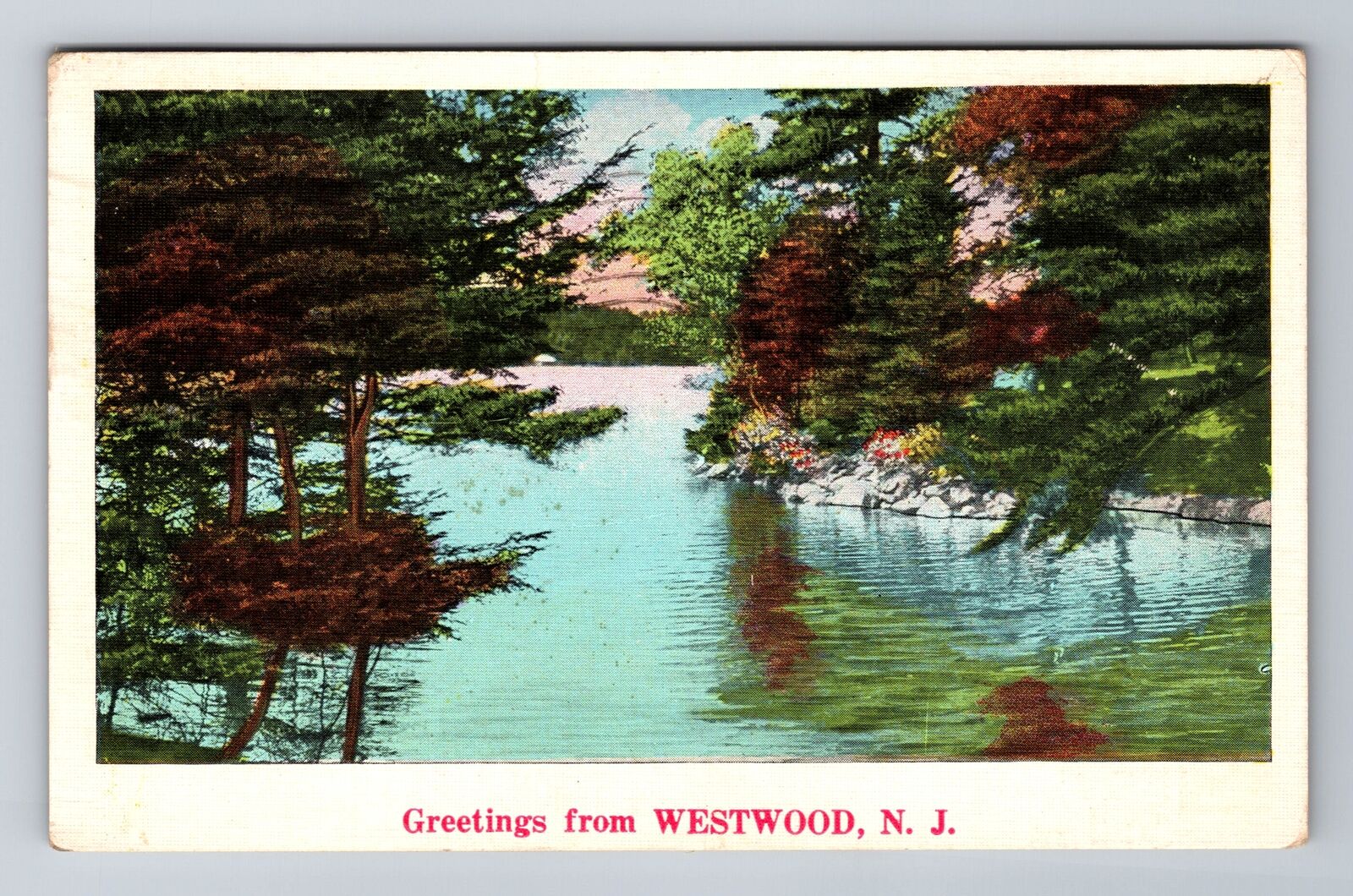Westwood NJ-New Jersey, General Greetings, c1937 Vintage Souvenir Postcard