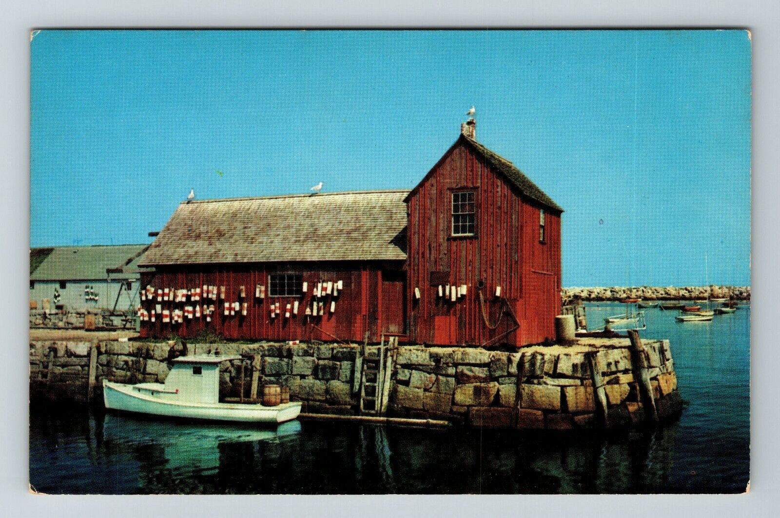 Gloucester MA-Massachusetts, Motif Number One  Vintage Souvenir Postcard