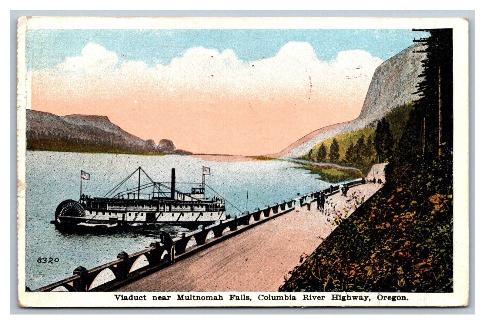 Corbett, OR Oregon, Viaduct Columbia River Highway, Postcard Posted 1926