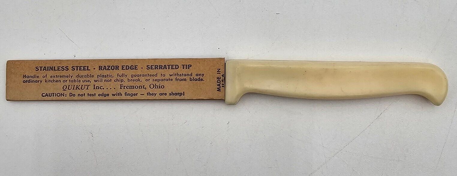 Vintage QUIKCUT Paring Knife Teal 7.5 