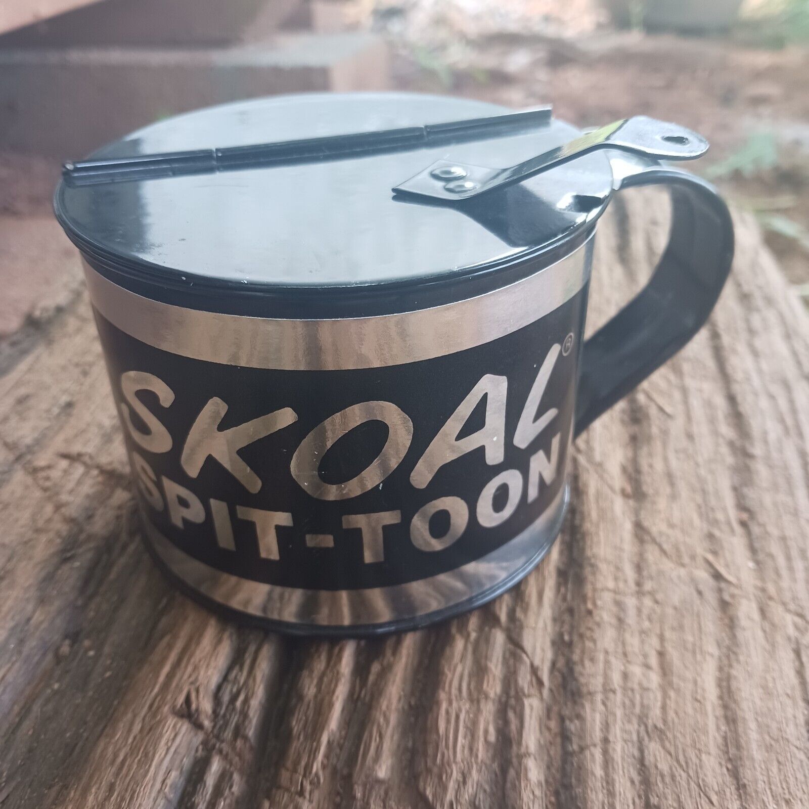 Vintage Skoal Black Metal Spit-Toon 