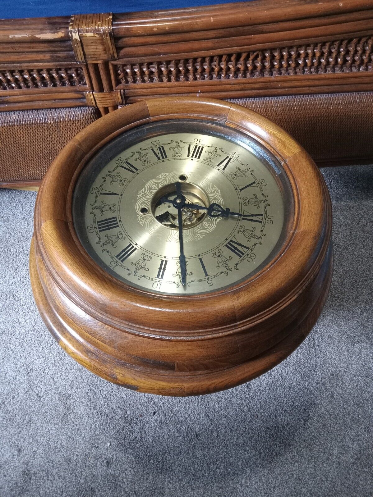 asian antique table clock vintage