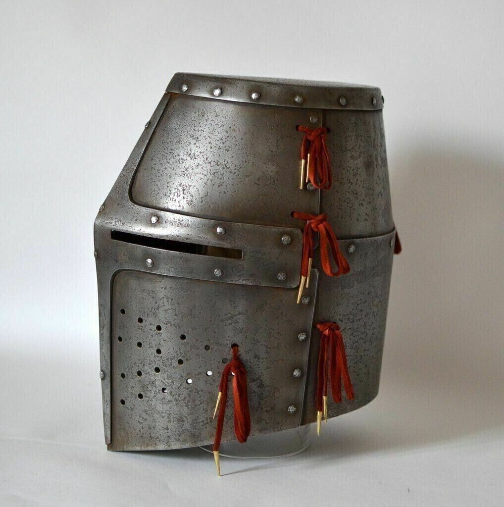 16GA Steel Medieval Dargen Great Combat Helmet Museum Knight