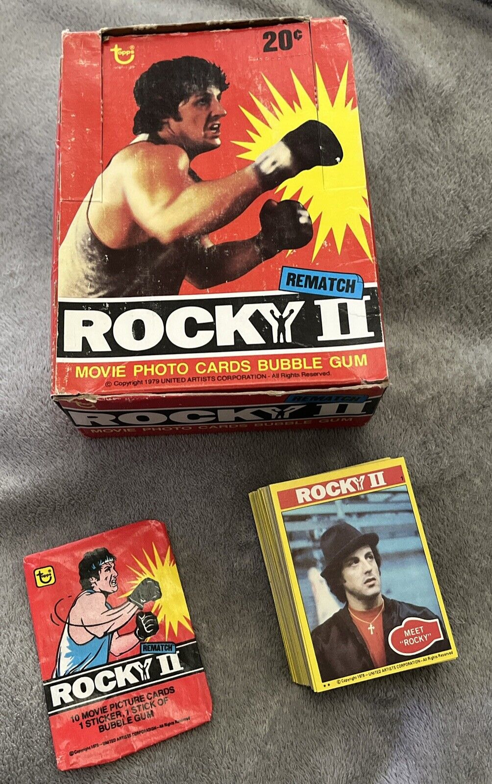 1979 Topps Rocky II Near Complete 94/99 Trading Card Set PACK FRESH+box+wrapper