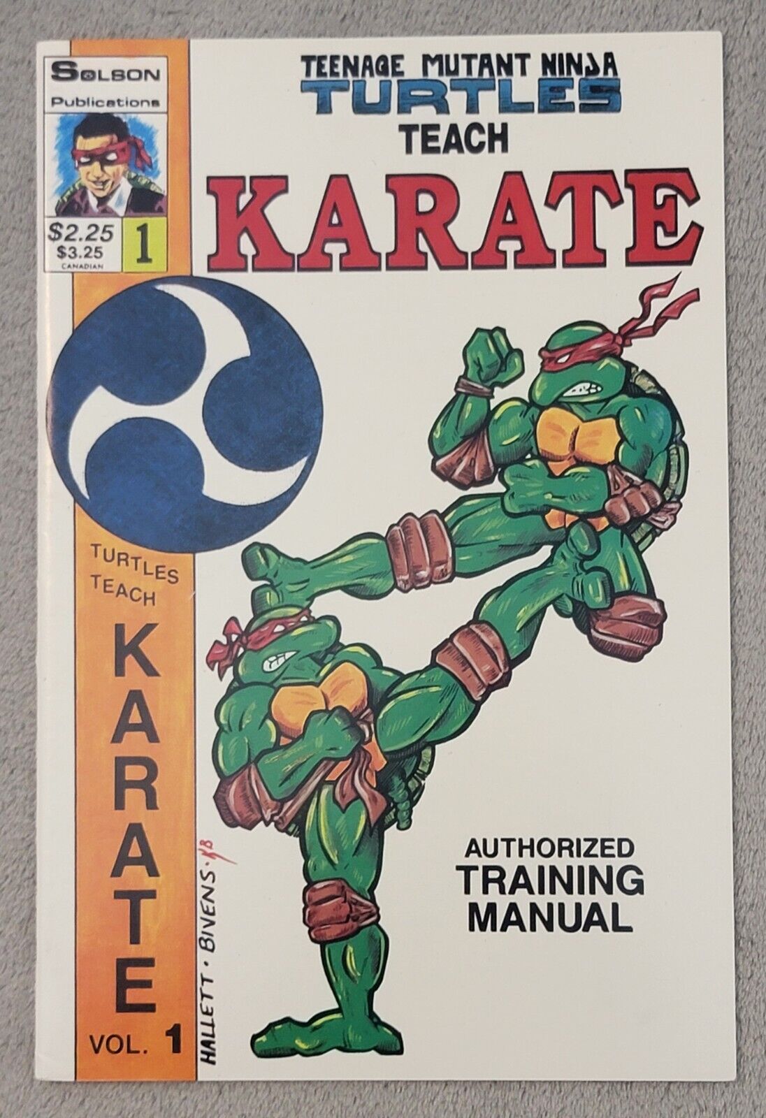 TMNT Turtles Teach Karate Volume #1 Authorized Training Manual Solson (1987) VF